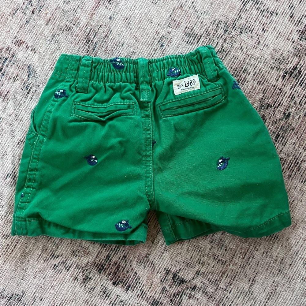 Place Green Shorts with Blue Accents 12-18 months - Picture 4 of 4